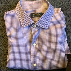 Polo Ralph Lauren dress shirt. Purple. Large.